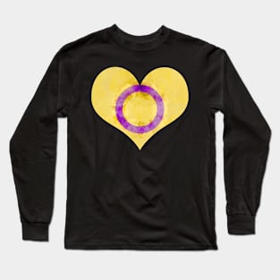 Inter Pride Heart - Watercolor Long Sleeve T-Shirt